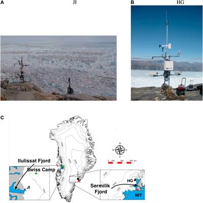 Meteorological Conditions and Cloud Effects on Surface Radiation Balance Near Helheim Glacier and Jakobshavn Isbræ (Greenland) Using Ground-Based Observations